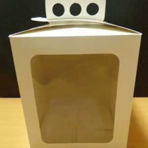 CAJA PAN DULCE 1 KG BLANCA CON VISOR