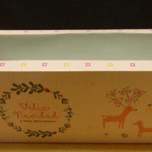 CAJA PARA BUDIN FANTASIA DULCE NAVIDAD 24X10X10 CM