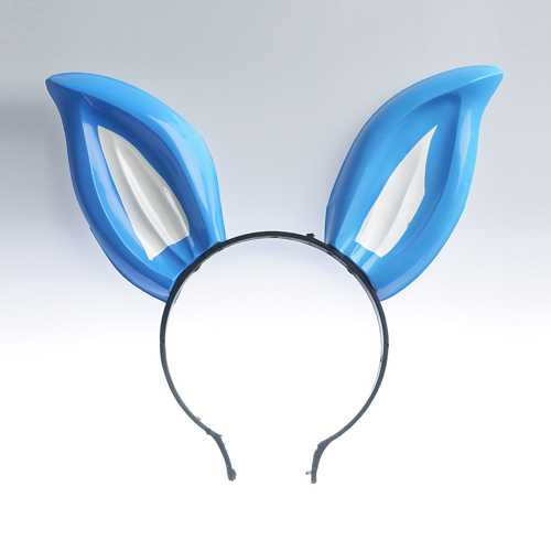 VINCHA OREJAS CONEJO CELESTE