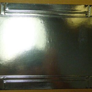 BANDEJA METALIZADA 20X30 PLATA