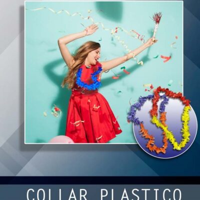 COLLAR PLASTICO HAWAIANO CON ELASTICO X 25