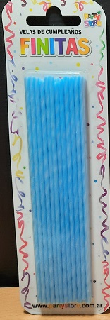 VELA FINITAS 17CM CELESTE X 24U