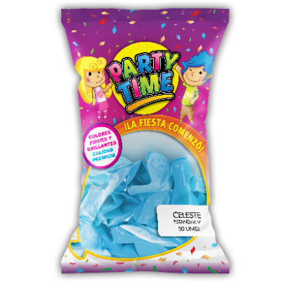 GLOBO PARTY TIME ST. N9 CELESTE X 50U