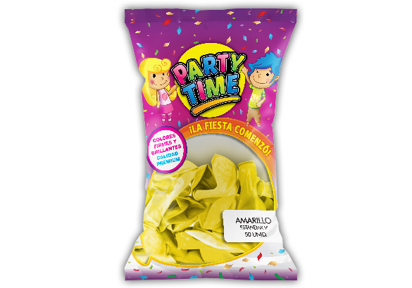 GLOBO PARTY TIME ST. N9 AMARILLO X 50U