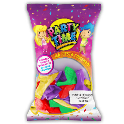 GLOBO PARTY TIME ST. N9 SURTIDO X 50U