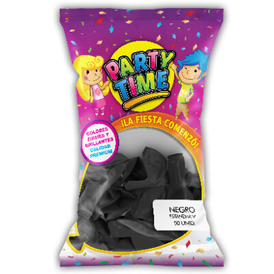 GLOBO PARTY TIME ST. N9 NEGRO X 50U