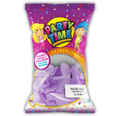GLOBO PARTY TIME 9P PASTEL X25U LILA