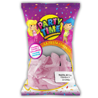 GLOBO PARTY TIME 9P PASTEL X25U ROSA