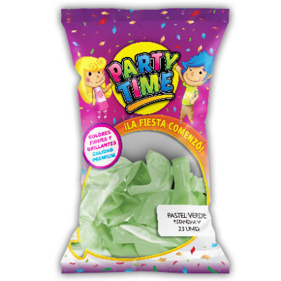 GLOBO PARTY TIME 9P PASTEL X25U VERDE