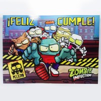 AFICHE FELIZ CUMPLEAÑOS X 1 ZOMBIE