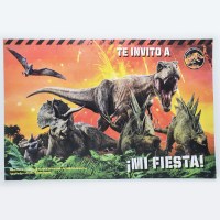 INVITACION LIBRITO X 10 JURASSIC