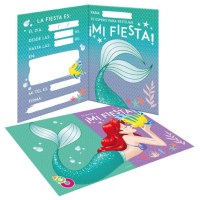 INVITACION LIBRITO X 10 SIRENITA