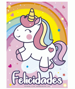 MANTEL UNICORNIO ARCO IRIS X1