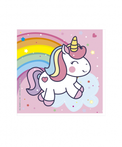SERVILLETA UNICORNIO ARCO IRIS X20