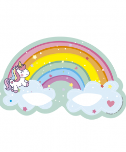 ANTIFAZ UNICORNIO ARCO IRIS X10