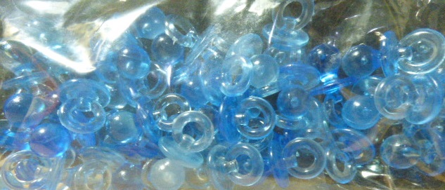 CHUPETE MINI REDONDO CRISTAL CELESTE X 36