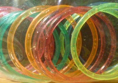 PULSERA GRUESA X 12 CON BRILLO