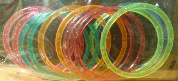 PULSERA GRUESA X 12 CON BRILLO