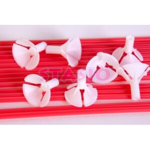 PALITO PARA GLOBO X 25 ROJO/BLANCO