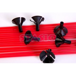 PALITO PARA GLOBO X 25 ROJO/NEGRO