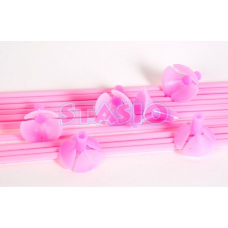 PALITO PARA GLOBO X 25 ROSA