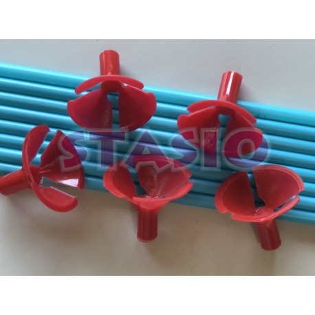 PALITO PARA GLOBO X 25 TURQUESA/ROJO