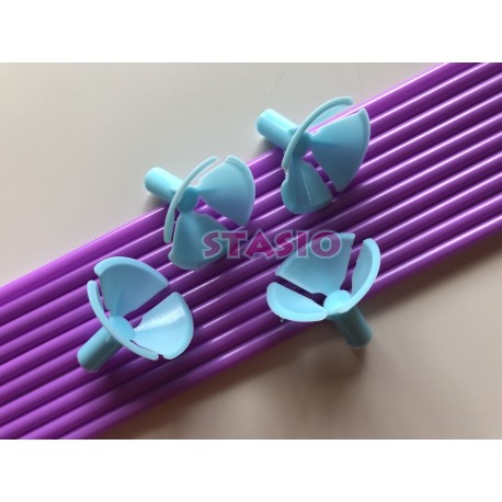 PALITO PARA GLOBO X 25 LILA/TURQUESA