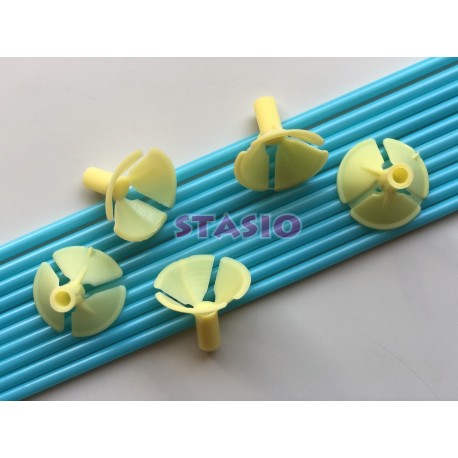 PALITO PARA GLOBO X 25 TURQUESA/AMARILLO