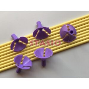 PALITO PARA GLOBO X 25 AMARILLO/LILA