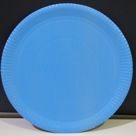 PLATO METALIZADO N 1 16CM CELESTE