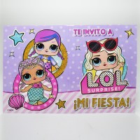 INVITACION LIBRITO X 10 LOL SURPRISE