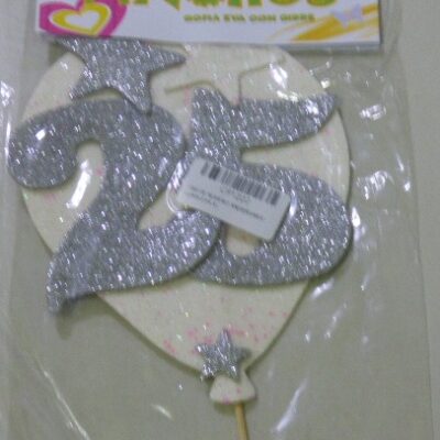 PINCHE NUMERO ANIVERSARIO GOMA EVA X1