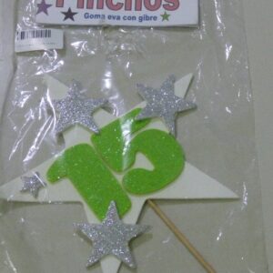 CARTEL CORAZON/ESTR 15 AÑOS TORTA