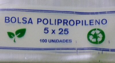 BOLSA POLIPROPILENO 05 X 25 X 100U