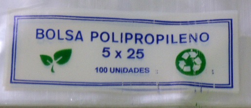 BOLSA POLIPROPILENO 05 X 25 X 100U
