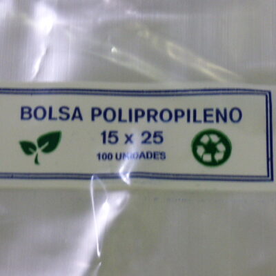BOLSA POLIPROPILENO 15 X 25 X 100U