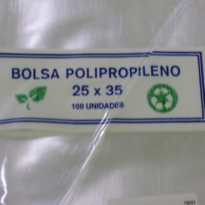 BOLSA POLIPROPILENO 25 X 35 X 100U