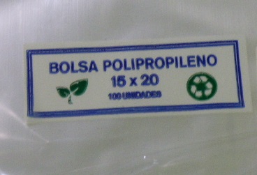 BOLSA POLIPROPILENO 15 X 20 X 100U