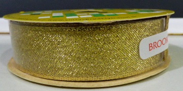 CINTA BROOKLIN 23MM ORO x10mts
