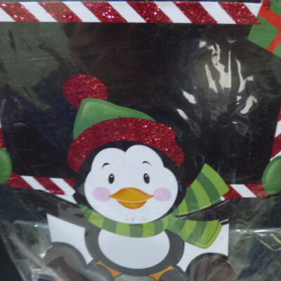 ADORNO PIZARRA NAVIDEÑA CON BRILLO