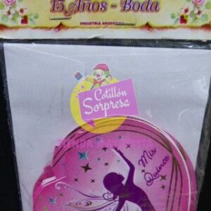 INV. 15 AÑOS CORAZON HADITA  ROSA Y VIOLETA