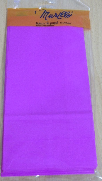 BOLSA PAPEL FUCSIA X 10
