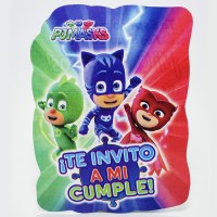 INVITACION LIBRITO X 10 PJ MASKS