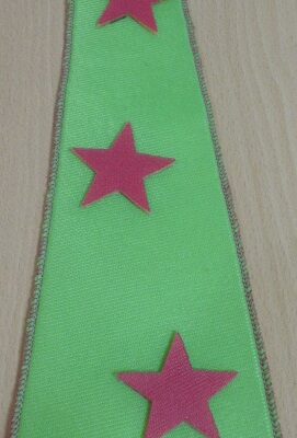 CORBATA TELA FLUO CON APLIQUE X 1