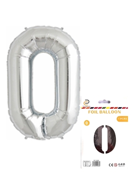 GLOBO METAL 100CM PLATA N 0
