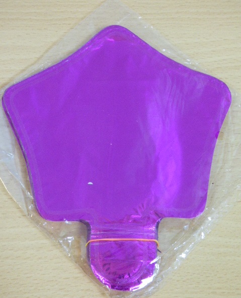 GLOBO FOIL 5P ESTRELLA FUCSIA