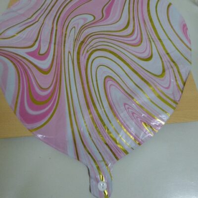 GLOBO FOIL 18P CORAZON MARMOLADO ROSA