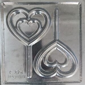 PLACA CHUPETIN CORAZON ARO X 1