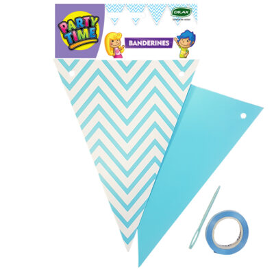 BANDERIN ZIGZAG CELESTE