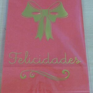 BOLSA PAPEL ST ROJO FELICIDADES X10